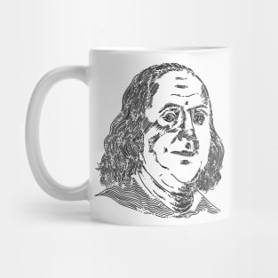 Benjamin Franklin Line Art Mug